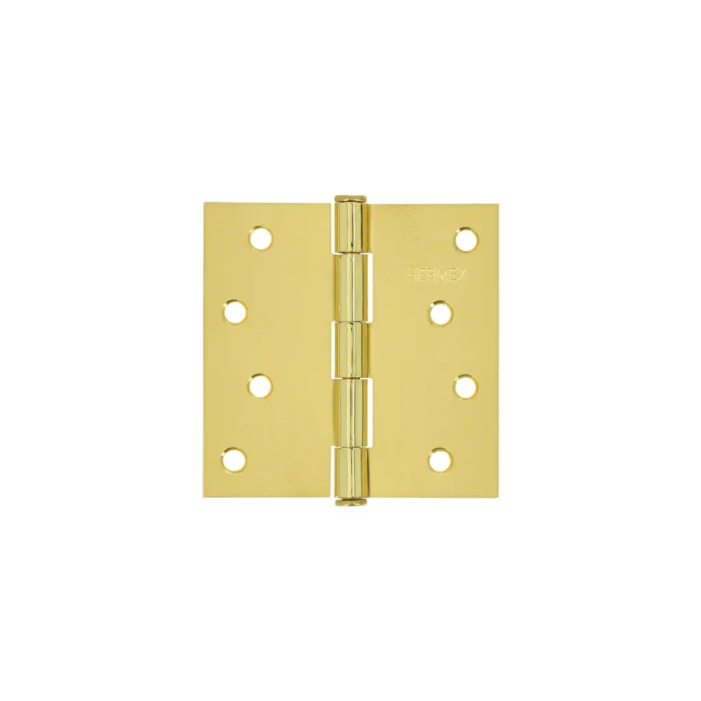 BISAGRA CUADRADA 4' ACERO LATONADO, CABEZA PLANA, HERMEX