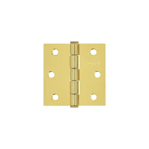 [43236] BISAGRA CUADRADA 2-1/2' ACERO LATONADO, CABEZA PLANA, HERMEX